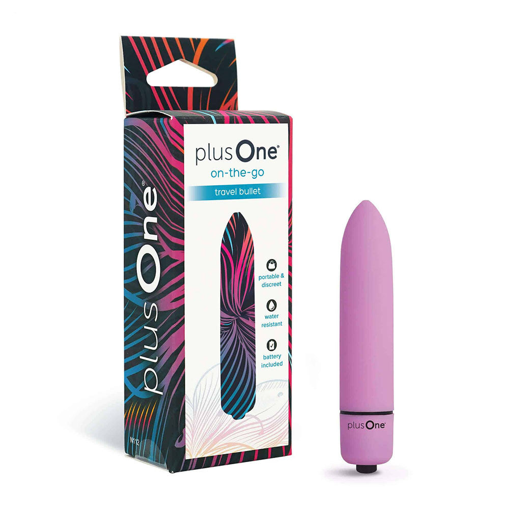 plus One Travel Vibrating Bullet, Mini Body Massager, 1 Ea